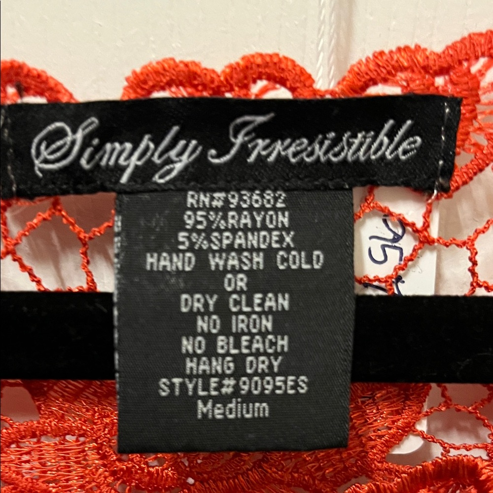 Simply Irresistible Orange Lace Top - Picture 2 of 7